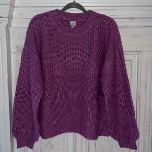 Cute fall/winter purple knit sweater